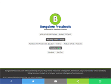 Tablet Screenshot of bangalorepreschools.com